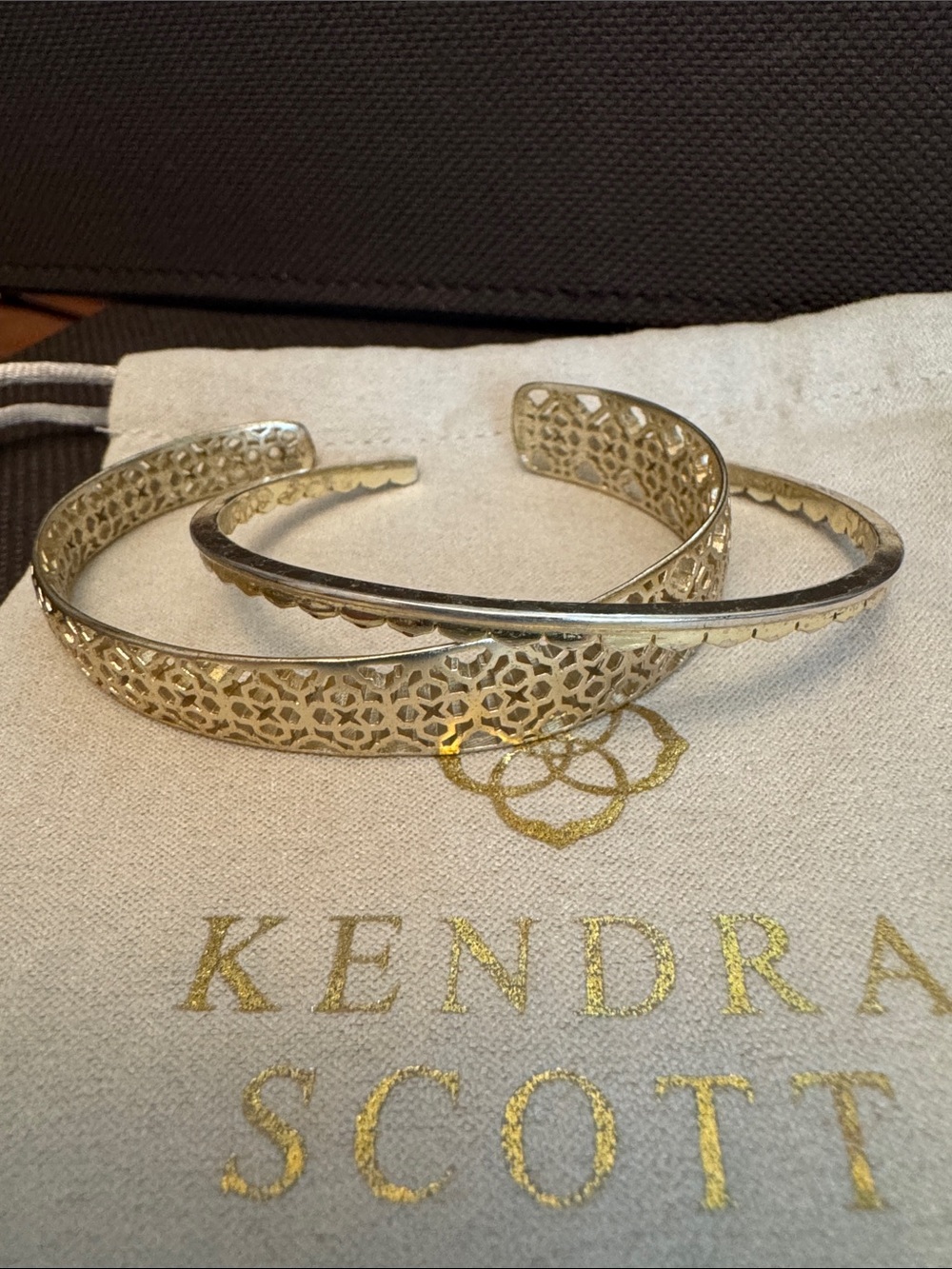 Kendra Scott Gold Filigree Open Cuff Bracelets